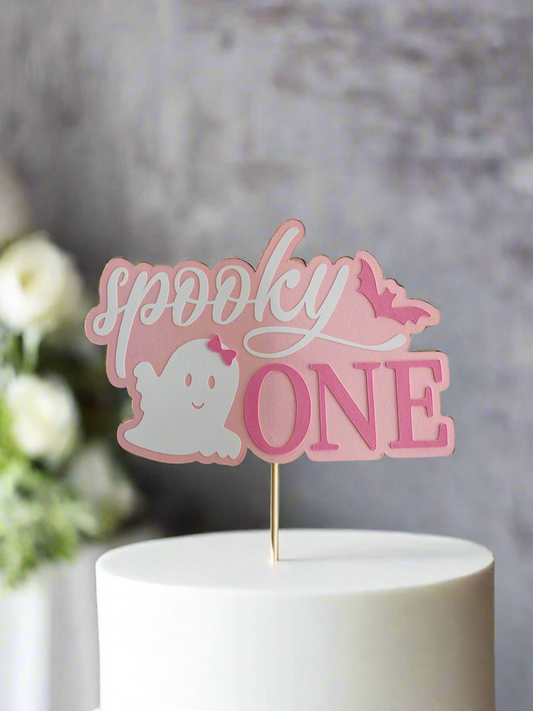 Spooky One Pink - Cake Topper