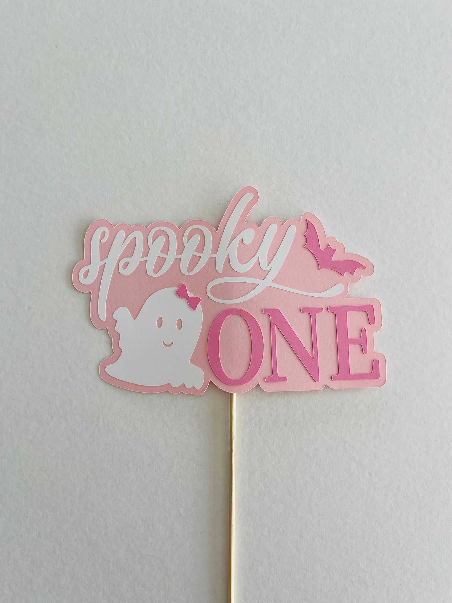 Spooky One Pink - Cake Topper