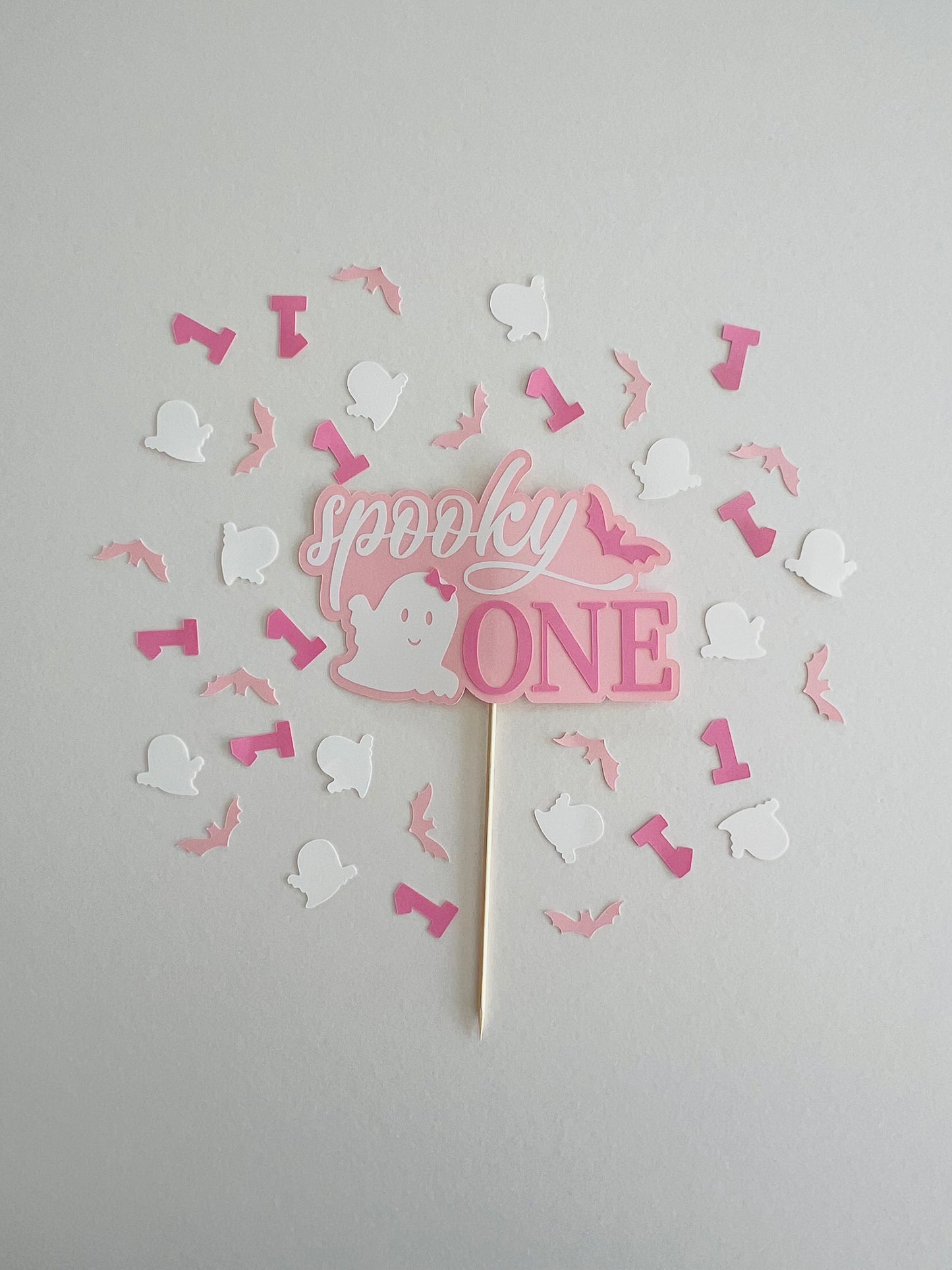 Spooky One Pink - Cake Topper