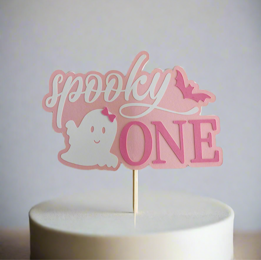 Spooky One Pink - Cake Topper