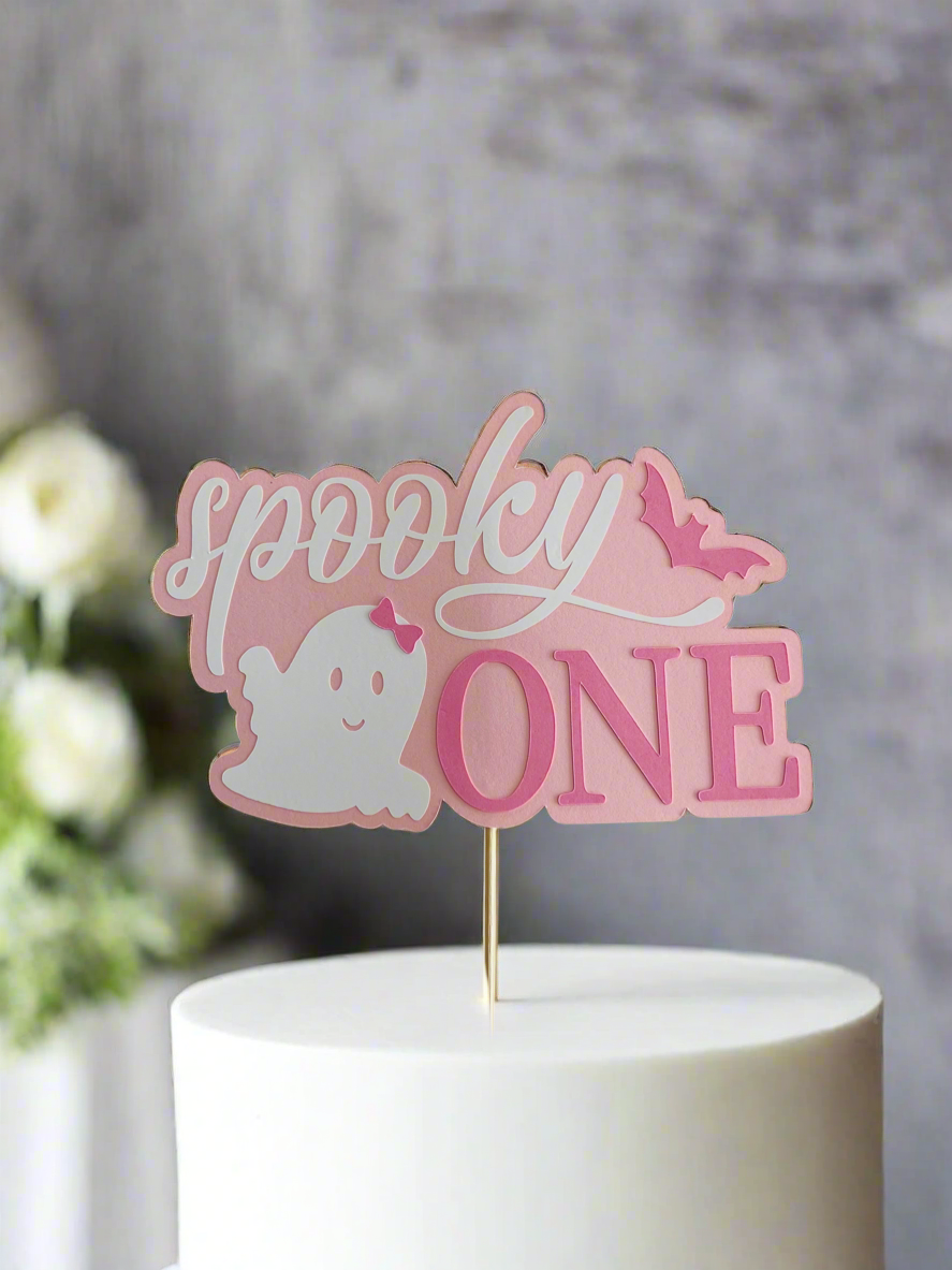 Spooky One Pink - Cake Topper